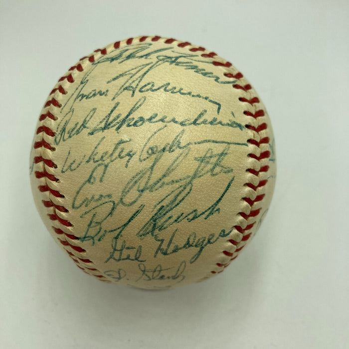 Beautiful Jackie Robinson 1952 All Star Game Team Signed Baseball JSA COA