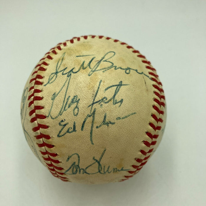 1981 Cincinnati Reds Team Signed National League Baseball Johnny Bench JSA COA