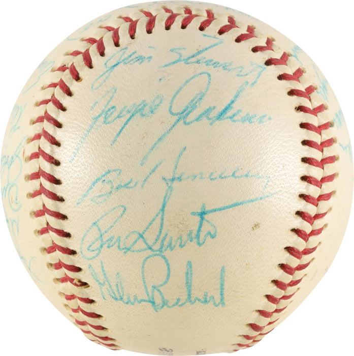 Beautiful 1966 Chicago Cubs Team Signed National League Baseball Ernie Banks JSA