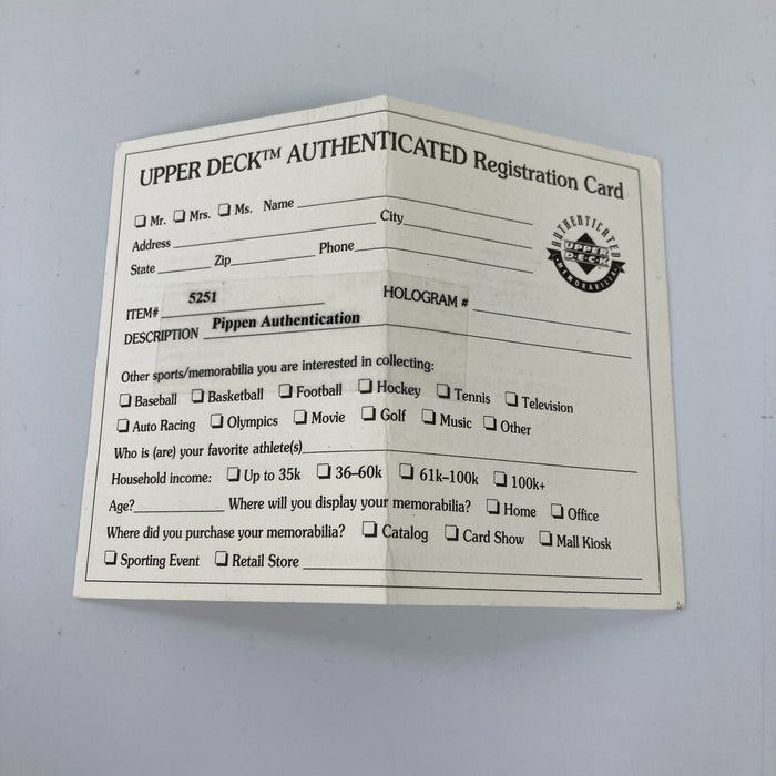 Scottie Pippen Signed 1996 Olympics Team USA Basketball UDA Upper Deck COA