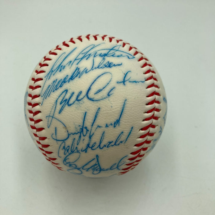 1985 - 1986 New York Mets Team Signed Baseball 28 Sigs With Gary Carter
