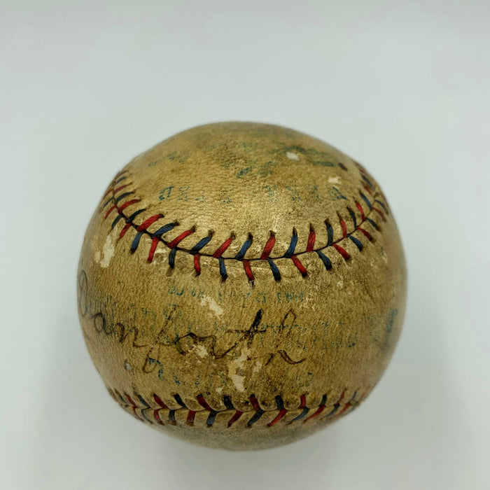 Dave Danforth Signed Heavily Inscribed 1920's Baseball 1919 Black Sox PSA DNA