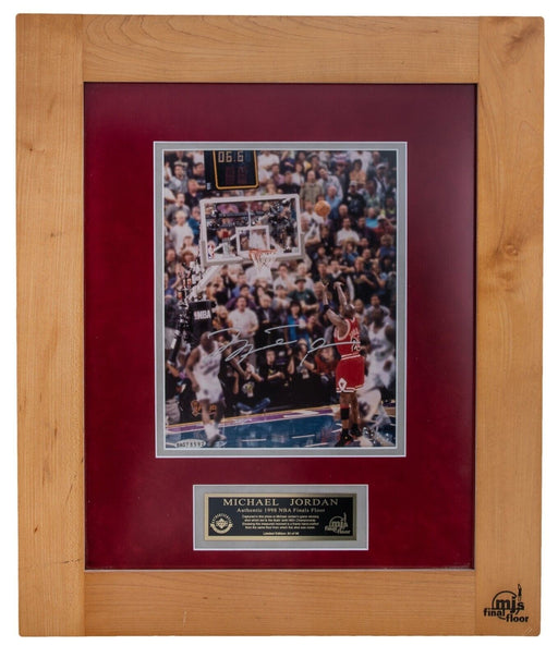 Michael Jordan Signed Last Dance Game Used Final Floor NBA Finals UDA & Beckett
