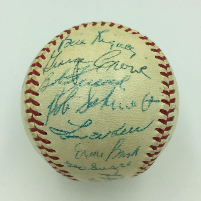 1958 All Star Game Team Signed Baseball Willie Mays Hank Aaron Ernie Banks JSA