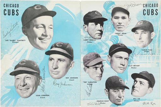 1938 World Series Signed Program by Entire Chicago Cubs Team 24 Autos PSA DNA