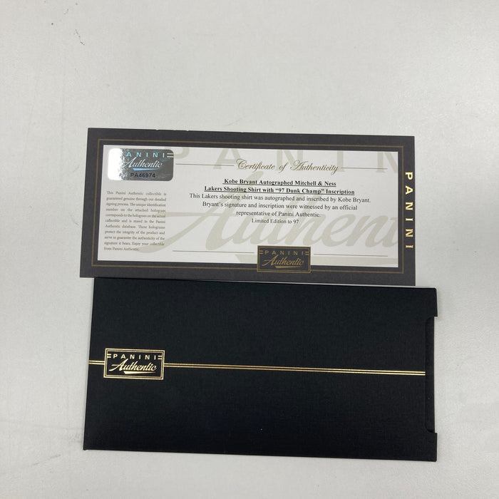 Kobe Bryant "1997 Dunk Champ" Signed Los Angeles Lakers Jersey Panini & Beckett