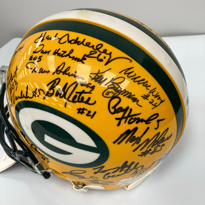 1966 Green Bay Packers Super Bowl 1 Champs Team Signed Authentic Helmet JSA COA