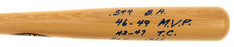 Mint Ted Williams Signed Heavily Inscribed Career STAT Baseball Bat JSA COA
