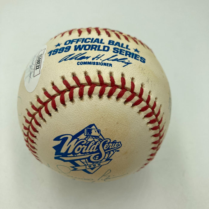1999 NY Yankees World Series Champs Team Signed Baseball Derek Jeter JSA COA