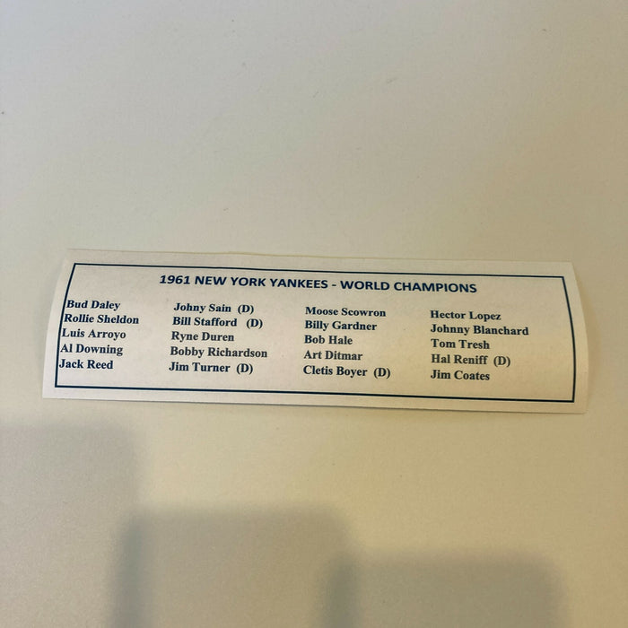 1961 New York Yankees World Series Champs Team Signed Baseball Bat PSA DNA