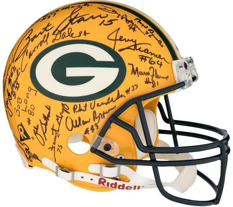 1966 Green Bay Packers Super Bowl I Champs Team Signed Helmet PSA DNA & Beckett