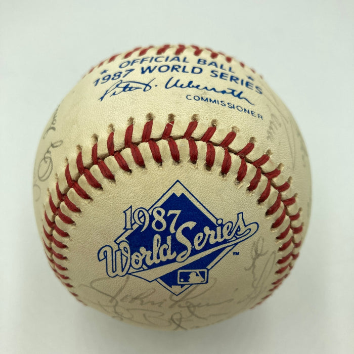 1987 St. Louis Cardinals NL Champs Team Signed World Series Baseball JSA COA