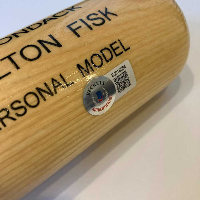 Carlton Fisk Signed Adirondack Game Model Baseball Bat Beckett Hologram