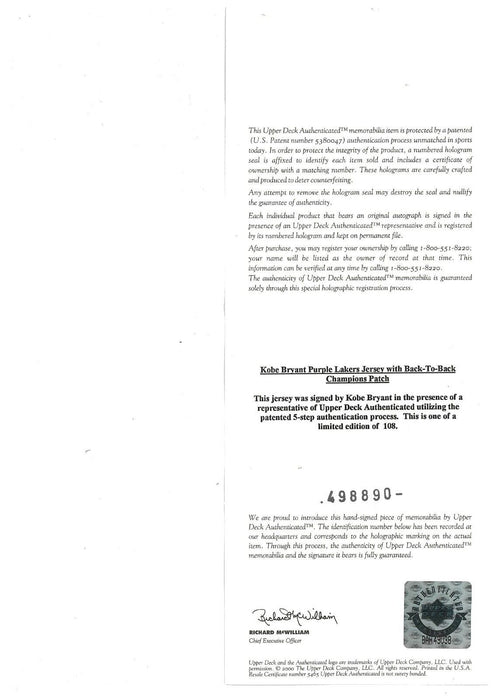 Kobe Bryant 3 Signed NBA Finals Los Angeles Lakers Jerseys Display UDA & Beckett