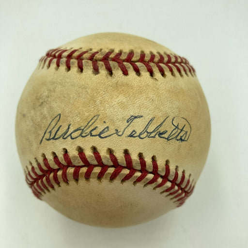 Birdie Tebbetts Signed Official American League Baseball JSA COA