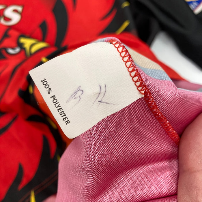 Dikembe Mutombo Multi Signed 1996 Atlanta Hawks Game Shooting Shirt Beckett