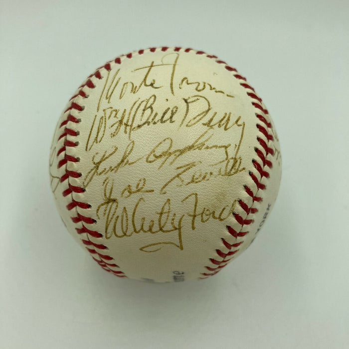 1977 Hall Of Fame Induction Signed Baseball Hank Aaron Ernie Banks Musial JSA