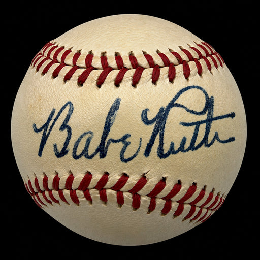 The Finest Babe Ruth Single Signed Baseball In Existence Beckett Graded 9 & PSA