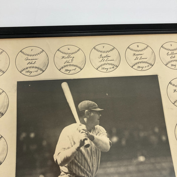 Babe Ruth Signed 60 Home Run Photo Display Given to Teammate PSA DNA Historic
