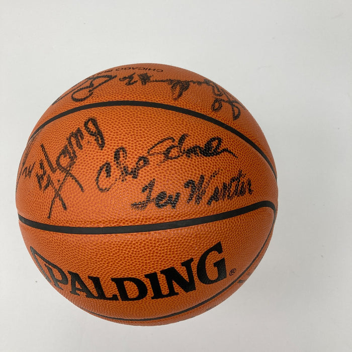 1997-98 Chicago Bulls NBA Champs Team Signed Game Basketball The Last Dance JSA