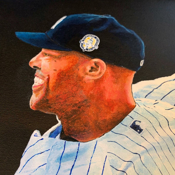 Stunning Mariano Rivera Signed Large Original Art 26x26 Painting Steiner COA