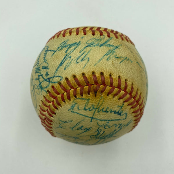 1966 Atlanta Braves VS San Francisco Giants Team Signed Baseball 33 Sigs JSA COA