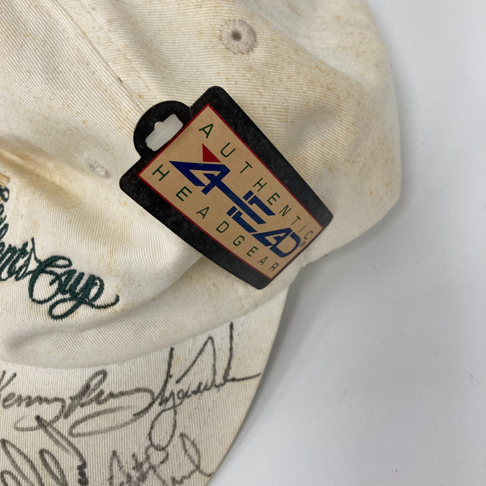 Tiger Woods Jack Nicklaus Phil Mickelson Signed President's Cup Golf Hat Beckett