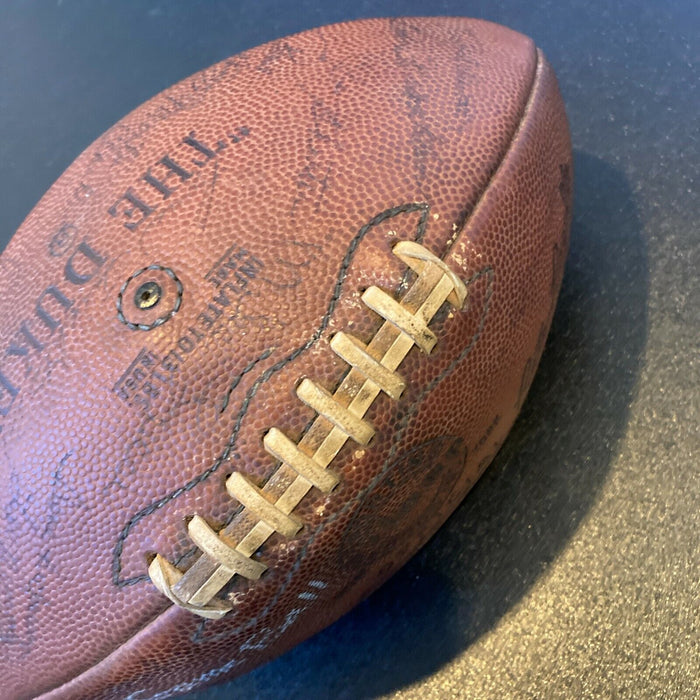 1960's Cleveland Browns Team Signed Game Used The Duke Football With Jim Brown