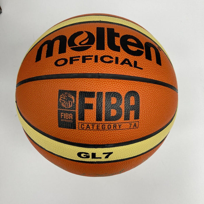 Lebron James "2008 USA Gold" Signed Olympics Basketball UDA Upper Deck  #28/100