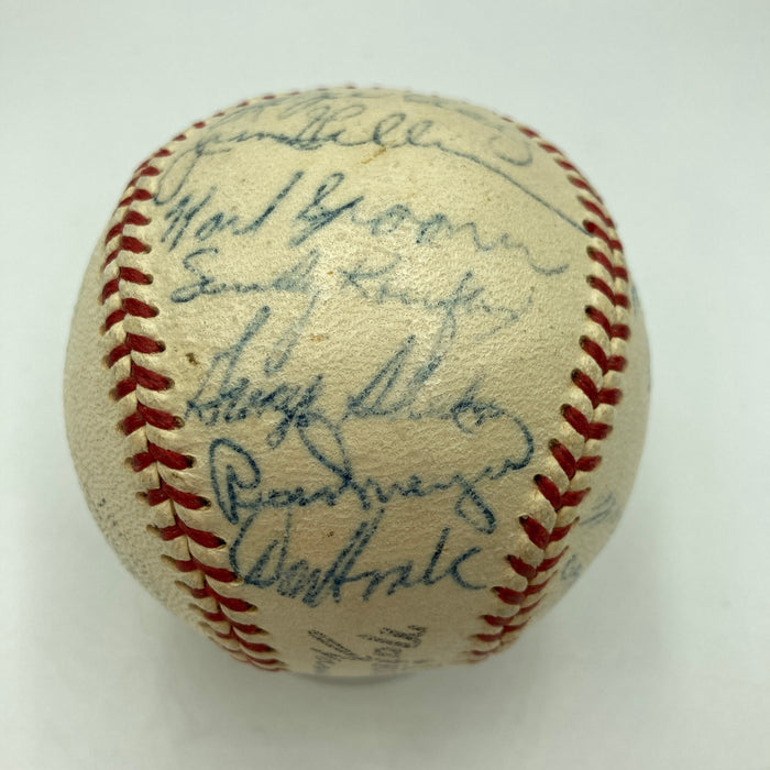 1955 Brooklyn Dodgers W.S. Champs Team Signed Baseball Jackie Robinson JSA COA