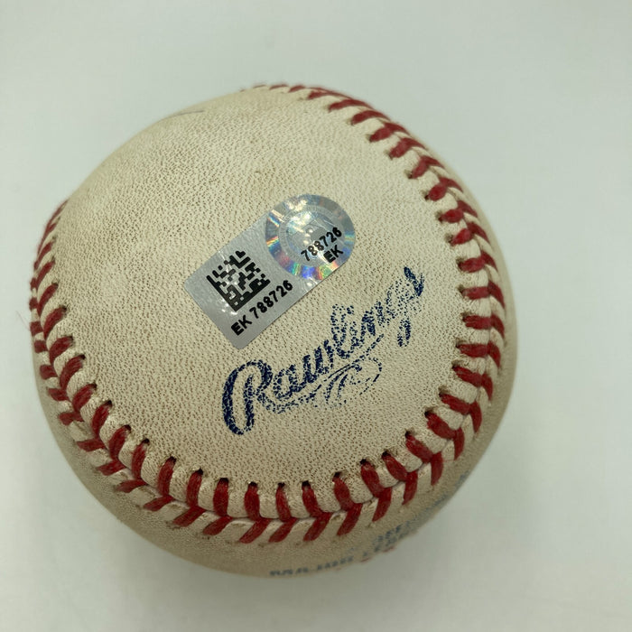 Max Scherzer 20th Win Signed Game Used Baseball Sep 20, 2013 MLB Authentic Holo