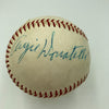 Augie Donatelli Umpire Signed 1950's National League Giles Baseball JSA COA