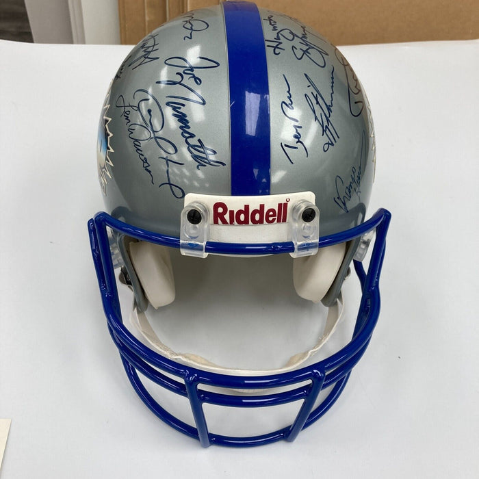 Beautiful Super Bowl MVP's Signed Full Size Authentic Helmet 25 Sigs JSA COA