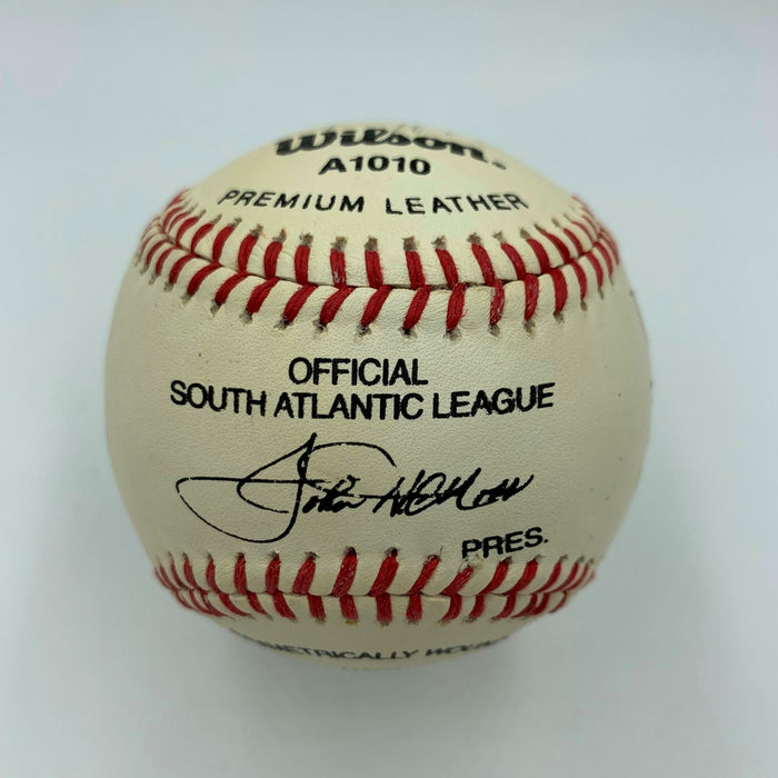 Extraordinary 1991 Chipper Jones Pre Rookie All Star Team Signed Baseball PSA