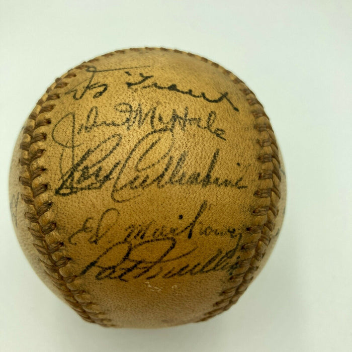 1946 Detroit Tigers Team Signed Official American League Harridge Baseball