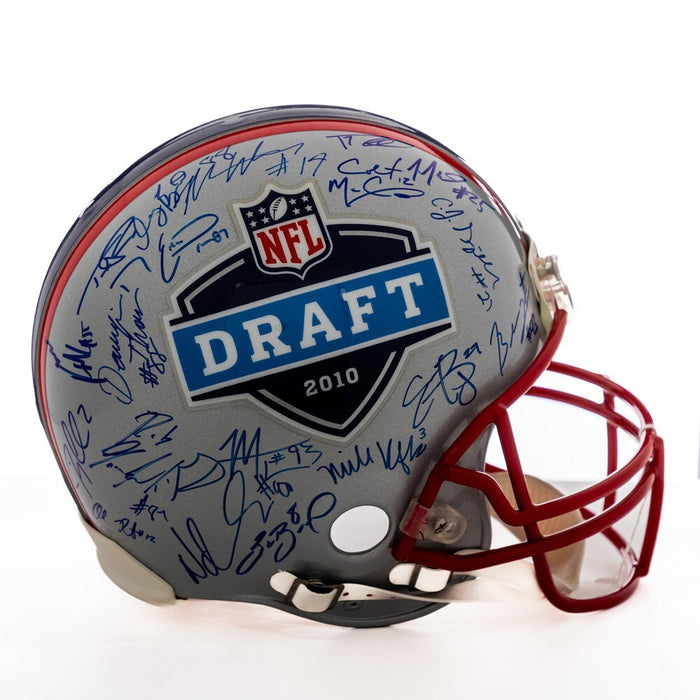 Rob Gronkowski 2010 NFL Draft Multi Signed Authentic Helmet 36 Sigs PSA DNA COA