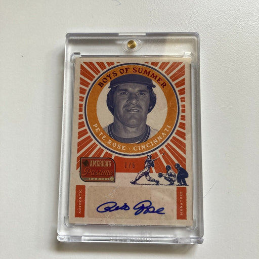 2014 Panini Pete Rose #1/5 Boys Of Summer Signed Baseball Card Auto