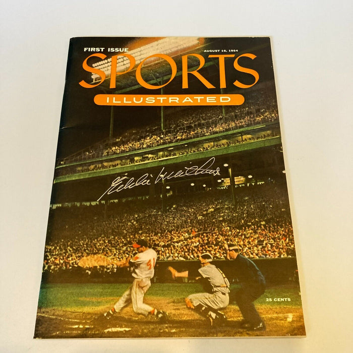 Eddie Mathews Signed 1954 Sports Illustrated First Issue Beautiful Condition JSA