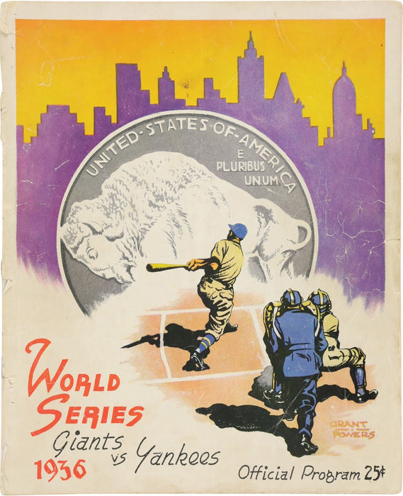 1936 New York Yankees Team Signed World Series Program 51 Sigs Lou Gehrig PSA