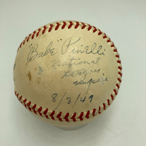Babe Pinelli Umpire Signed 1949 National League Frick  Baseball JSA COA