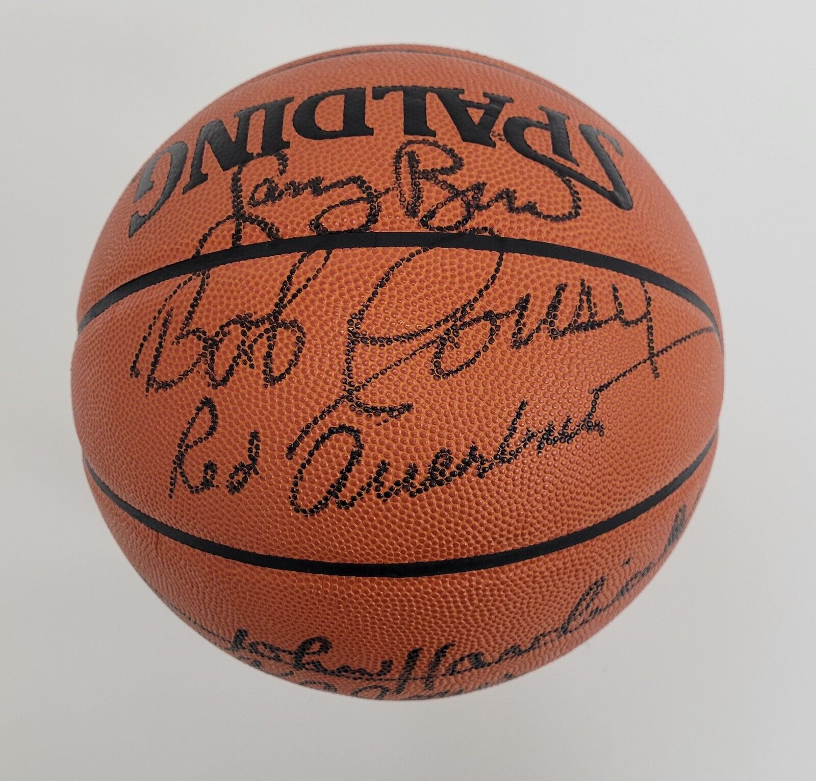 Bill Russell Larry Bird Boston Celtics Legends Signed Game Basketball Beckett