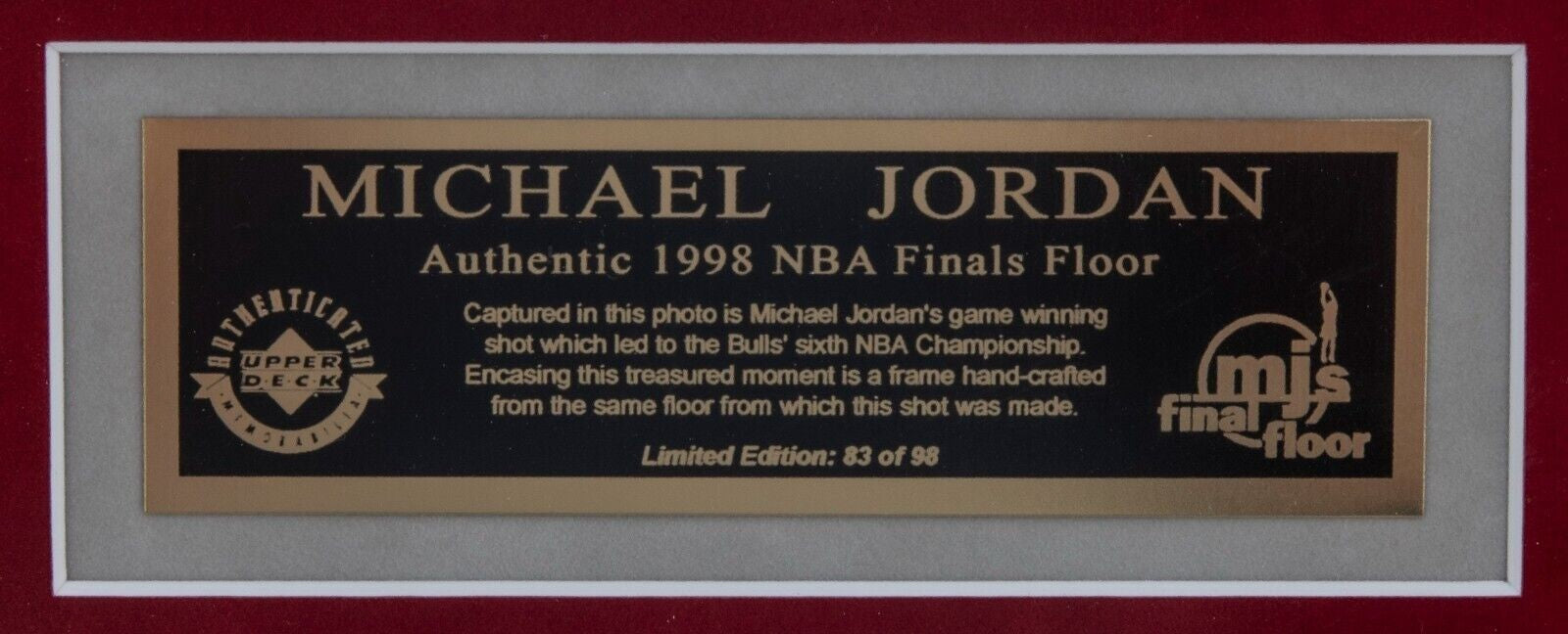 Michael Jordan Signed Last Dance Game Used Final Floor NBA Finals UDA & Beckett