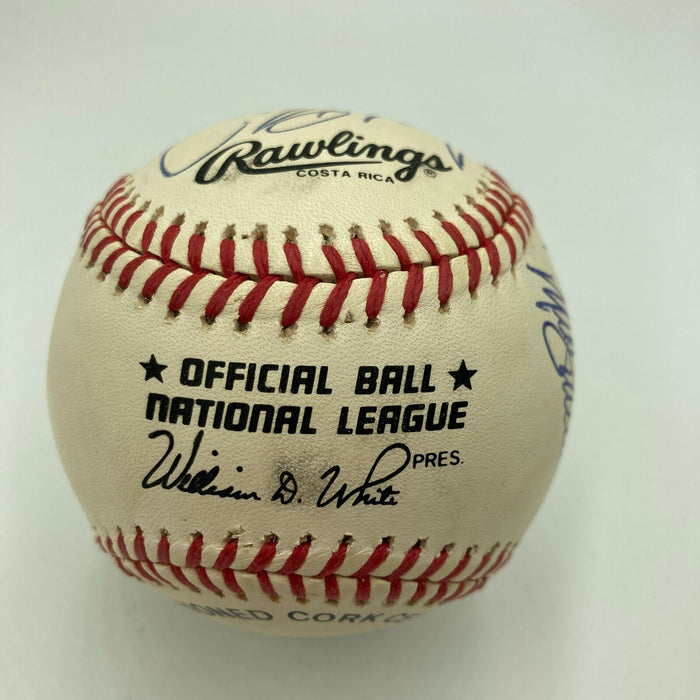 Ted Williams Willie Mays Hank Aaron 500 Home Run Signed Baseball JSA COA