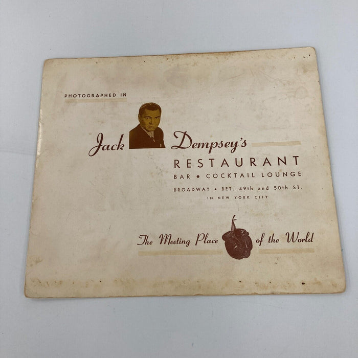 Jack Dempsey Signed Vintage 1950's Photo JSA COA Boxing