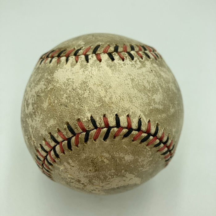 Christy Mathewson Single Signed 1918 National League Baseball PSA DNA & JSA COA