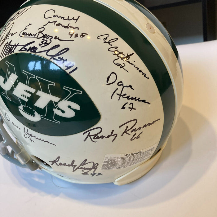 1969 New York Jets Super Bowl Champs Team Signed Full Size Helmet Joe Namath JSA