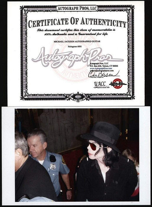 Michael Jackson Signed Autographed Guitar With JSA & Roger Epperson COA