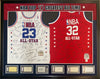 Incredible NBA Top 50 Greatest Players Signed Jersey Display Michael Jordan JSA