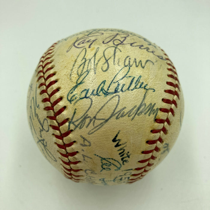 1959 Chicago White Sox AL Champs Team Signed Baseball Nellie Fox JSA COA