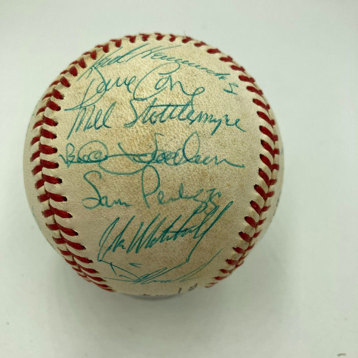 1987 New York Mets Team Signed National League Baseball Gary Carter JSA COA